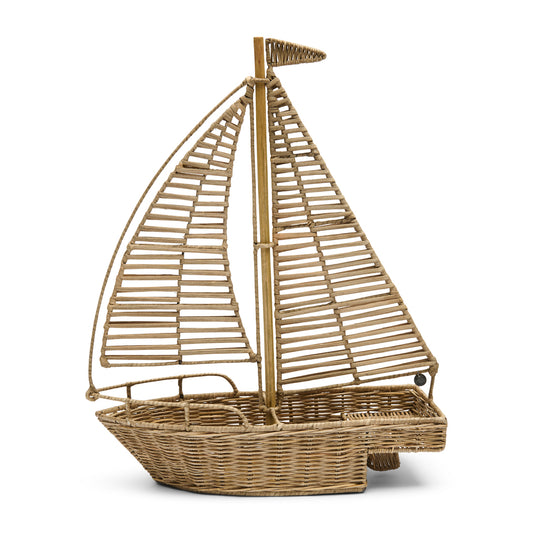 Rustic Rattan Sailboat Decoration 574850