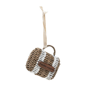 Rustic Rattan Suitcase Ornament 568190