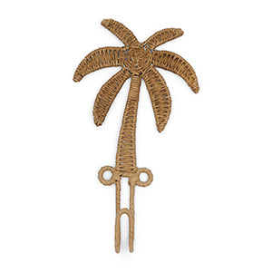 Rustic Rattan Tropical Palm Hook 473580