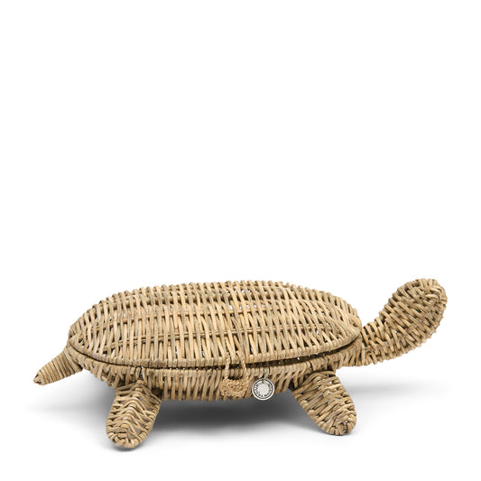 Rustic Rattan Turtle Storage Basket 574730