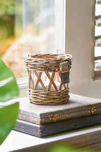 Rustic Rattan Votive 326630