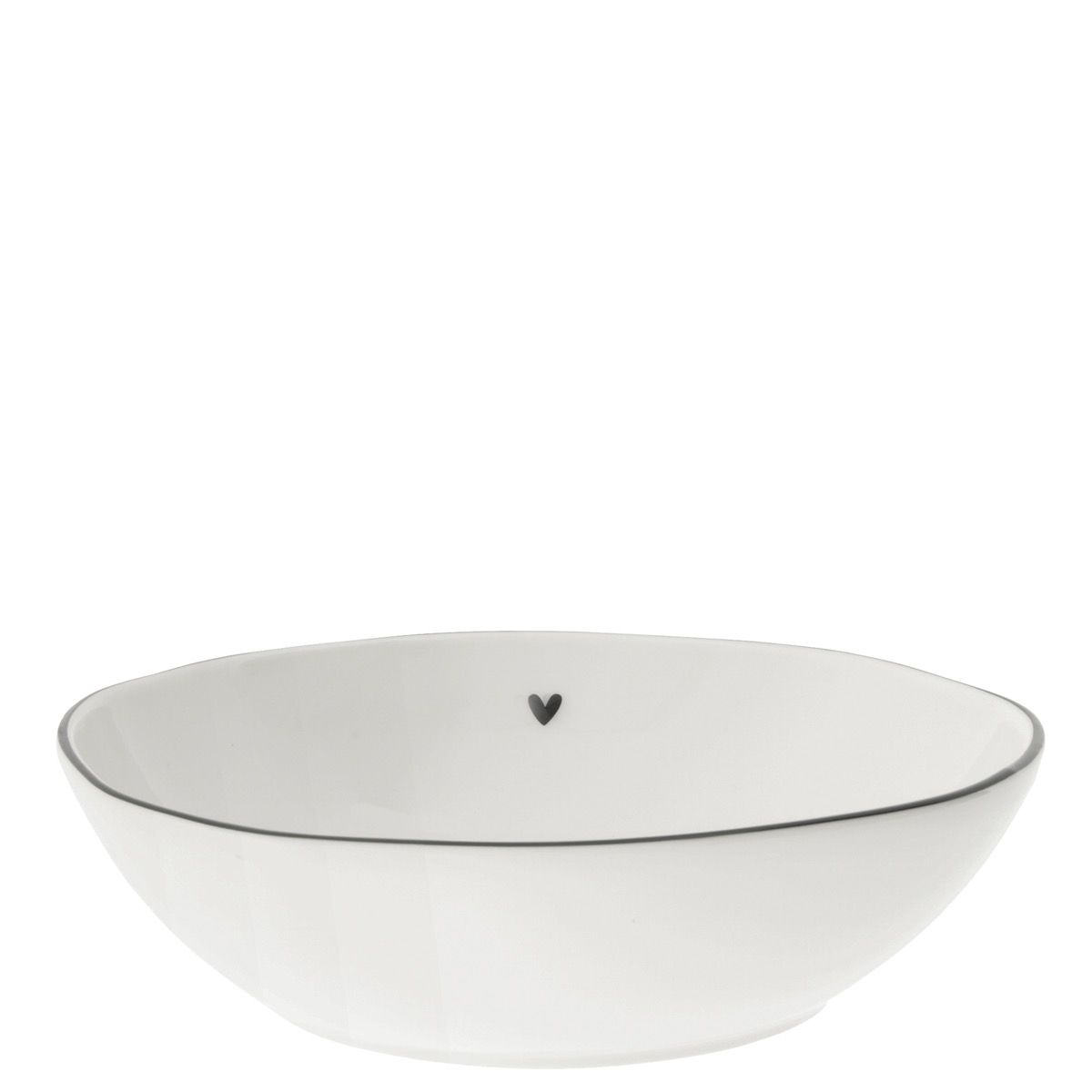 Soup or Pasta Plate white/little heart in black 21 LI?SOUP PL 001 BL