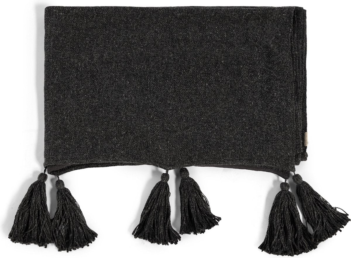 Tassel Treasure Throw Black  471060