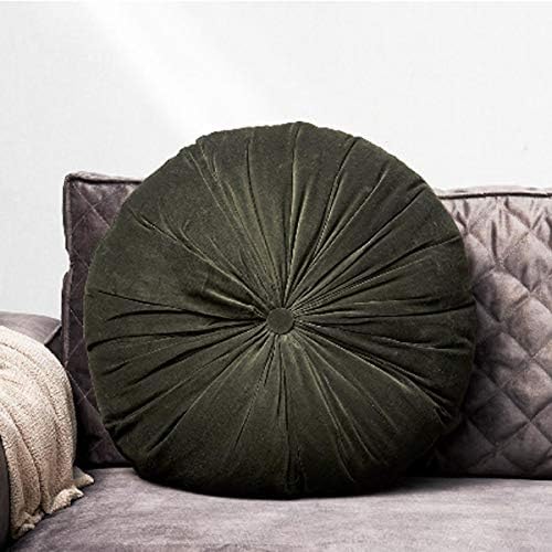 Velvet Round Pillow green Dia 60 426380